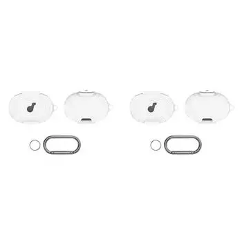 Силиконовый чехол для наушников противоударный для Anker Soundcore Space A40 (белый)