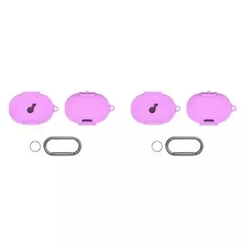 Силиконовый чехол для наушников противоударный для Anker Soundcore Space A40 (фиолетовый)