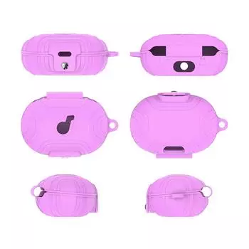 Силиконовый чехол для наушников противоударный для Anker Soundcore Space A40 (фиолетовый)