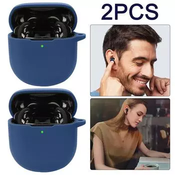Силиконовый чехол для наушников с крючком для Bose QuietComfort Earbuds II (синий)