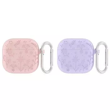 Силиконовый чехол для наушников защитный чехол противоударный для AirPods 4 (розовый)