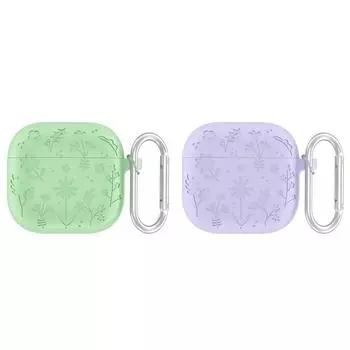 Силиконовый чехол для наушников защитный чехол противоударный для AirPods 4 (зеленый)