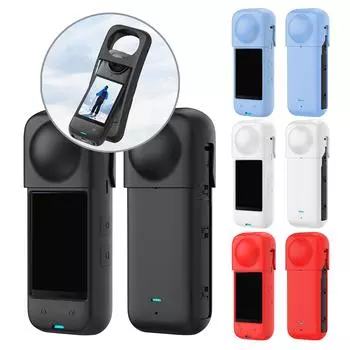 Силиконовый чехол для объектива, защитный чехол, защита от падения, моющийся чехол для камеры 360 X4 небесно-голубой