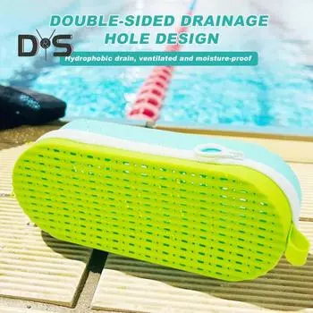 Силиконовый чехол для очков для плавания со сливным отверстием, легкая противоударная защитная коробка для очков для плавания розовый