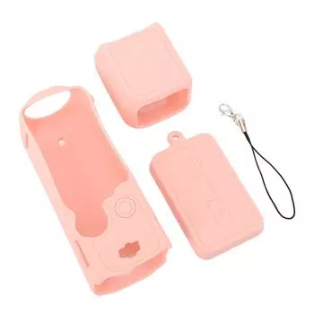 Силиконовый чехол для Osmo Pocket 3 Пылезащитный Защищающий от царапин Моющийся Защитный чехол для экшн-камеры Розовый розовый