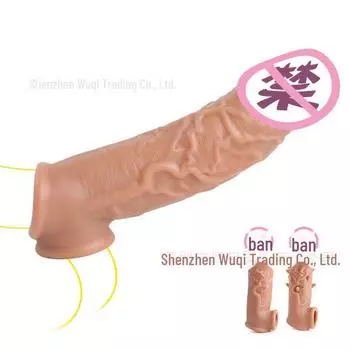 Силиконовый чехол для пениса Wolf Tooth: Увеличенный, удлиненный, с зазубринами и долговечный для имитации спермы взрослого человека во время секса. TPE Barbed Sleeve