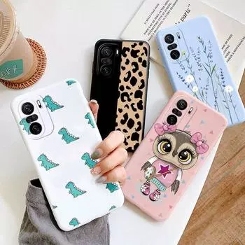 Силиконовый чехол для Poco F3 Xiaomi Mi 11i, защитный чехол, мягкий ТПУ, чехол с милым мультяшным котом, сумки для телефона для Xiaomi Poco F3, противоударные защитные сумки на спине POCO F3