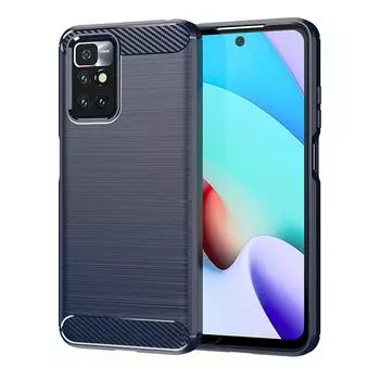 Силиконовый чехол для Poco M4 Pro Матовый мягкий карбоновый чехол для xiaomi poco m4 pro Противоударный чехол для задней крышки Coque Fundas Poco M4 Pro чёрный
