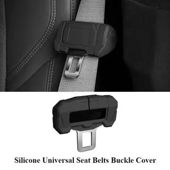 Силиконовый чехол для пряжки ремня безопасности протектор для Tesla Model 3/Y/3 Highland 2024 черный автомобильный зажим для ремня безопасности универсальные аксессуары