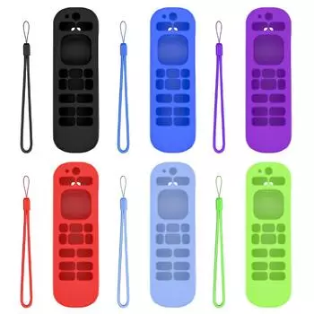 Силиконовый чехол для пульта дистанционного управления, противоударный защитный чехол со шнурком, чехол для пульта дистанционного управления для Roku Voice Remote Pro 2nd Ed./Edition красный