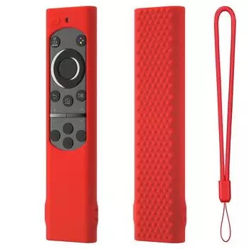 Силиконовый чехол для пульта дистанционного управления, противоударный чехол для телевизора с ремешком для Samsung BN59-01385A 01358B 01388A 01391A фиолетовый