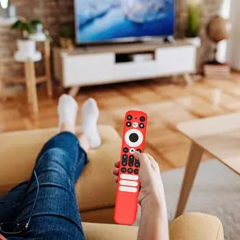 Силиконовый чехол для пульта дистанционного управления, противоскользящий чехол для пульта дистанционного управления для телевизора, противоударный чехол для пульта дистанционного управления со шнурком для пульта дистанционного управления TCL RC902V/TCL-R