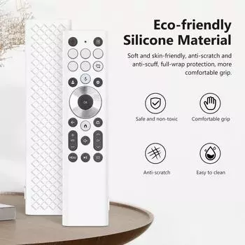 Силиконовый чехол для пульта дистанционного управления, совместимый с Hisense ERF6A80/ERF6G80H/ERF6F80H, обеспечивает полную защиту чёрный