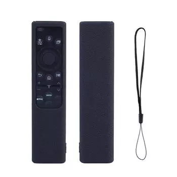 Силиконовый чехол для пульта дистанционного управления Samsung на солнечной батарее, светящийся чехол для телевизора, защита от падений и царапин чёрный