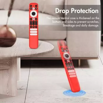 Силиконовый чехол для пульта дистанционного управления, противоскользящий защитный чехол для контроллера, защита на 360 градусов, ударопрочный чехол для пульта дистанционного управления для TCL RC902V/802NU1 белый