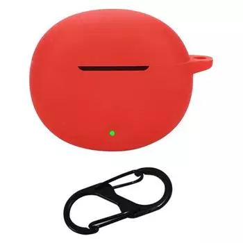 Силиконовый чехол для Realme Buds T01 с защитной пряжкой от потери, защитный чехол для Bluetooth-совместимых наушников Red