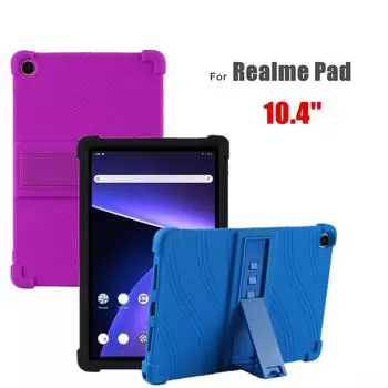 Силиконовый чехол для Realme Pad 10,4 дюйма, 2021, складная подставка для планшета, защитный чехол для чехлов Realme Pad Realme Pad 10.4 inch чёрный