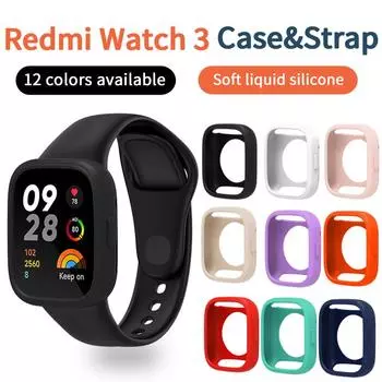 Силиконовый чехол для Redmi Watch 3, активная защита, браслет, сменный ремешок для Xiaomi Redmi Watch3 Lite, защитный чехол Redmi Watch 3 Active