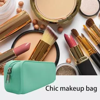 Силиконовый чехол для ручек, вместительный, водонепроницаемый, легко чистится, многофункциональный однотонный держатель для кистей, сумка для хранения серый