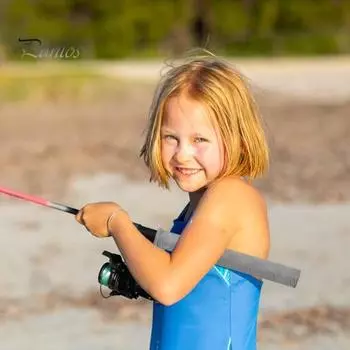 Силиконовый чехол для ручки удочки, нескользящий, легкий, защитный чехол для ручки удочки, универсальные принадлежности для рыбалки в пресной и соленой воде красный