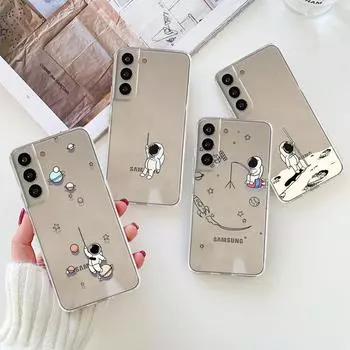 Силиконовый чехол для Samsung Galaxy S20 FE Note 20 Ultra 8 9 10 Plus S21 Ultra S22 S22 сумка бампер астронавт планета звезда Samsung Note 20 5G