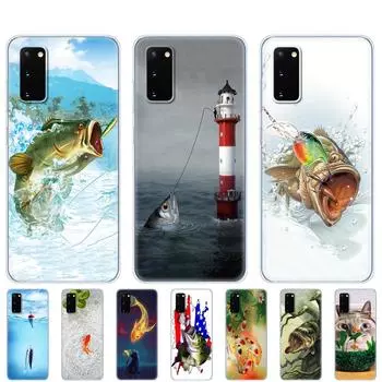 Силиконовый чехол для Samsung Galaxy S20 PLUS Ultra S10 lite Чехол для телефона Samsung Note 10 Plus Lite Чехол с милой золотой рыбкой Fishman Samsung S20