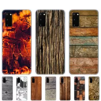 Силиконовый чехол для samsung galaxy S20 PLUS Ultra S10 lite Чехол для телефона samsung note 10 plus lite Чехол с текстурой дерева Стиль Samsung S20
