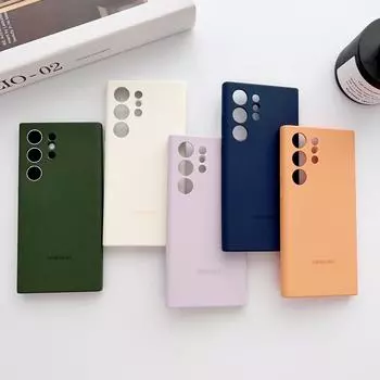 «Силиконовый чехол для Samsung S23 Ultra/Plus - Полная защита краев» S23 Ultra (no packaging) зелёный