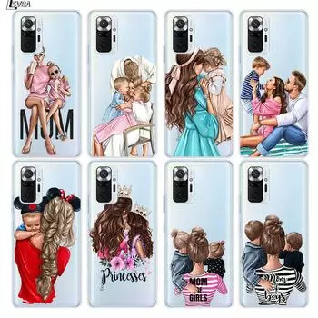 Силиконовый чехол для семьи, мамы, папы и ребенка для Xiaomi Redmi Note 10 10S 9 9S Pro Max 9T 8T 8 7 6 5 Pro 5A 4X4, чехол для телефона Redmi Note 10 4G