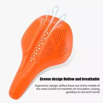 Силиконовый чехол для сиденья велосипеда, дышащий, эластичный, амортизирующий, для горного велосипеда, шоссейного, горного, велосипеда, сменная подушка для седла, аксессуары для велосипеда оранжевый