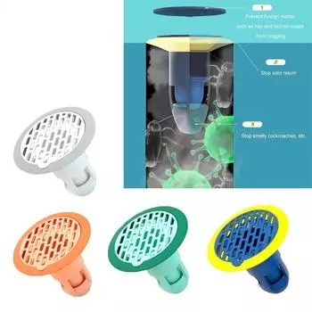 Силиконовый чехол для слива в пол, сливной фильтр для ванной комнаты, туалета, пробки для волос, фильтр для раковины, защита от запаха, защита от вредителей, уплотнительная крышка для слива розовый