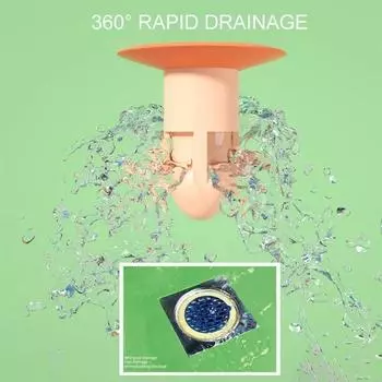 Силиконовый чехол для слива в пол, сливной фильтр для ванной комнаты, туалета, пробки для волос, фильтр для раковины, защита от запаха, защита от вредителей, уплотнительная крышка для слива розовый