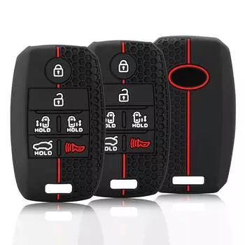 Силиконовый чехол для смарт-ключа без ключа для Kia Sedona Grand Carnival Snugly Sorento L580 Kia Doule Carnival чехол для автомобильного ключа чёрный