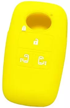 Силиконовый чехол для смарт-ключа IKT для автомобилей Daihatsu и Toyota, 4 кнопки, Желтый/Новый Tanto 7.5 x 4.2 x