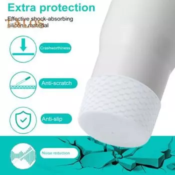 Силиконовый чехол для стакана для воды Защитный стакан на 12–40 унций Светится в темноте Противоскользящее дно Простая установка Чистый Не содержит бисфенола А Стабильная ручка Рукав для бутылки с водой флуоресцентный зеленый