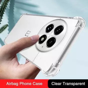 Силиконовый чехол для телефона Airbag для OnePlus 13 5G 12 11 10T, роскошный противоударный мягкий прозрачный защитный чехол для линз, простой чехол для OnePlus Nord 4 ACE 3 Pro OnePlus 13 чистый