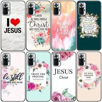 Силиконовый чехол для телефона «Библия Иисус Христос» с христианским христианством для Xiaomi Redmi Note 11 10 9 8 Pro 11T 10T 10S 9S 8T 9 9A 9C 9T, черный чехол Redmi 8