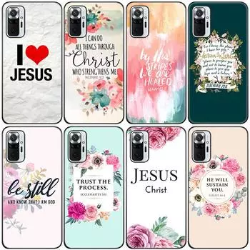 Силиконовый чехол для телефона «Библия Иисус Христос» с христианским христианством для Xiaomi Redmi Note 11 10 9 8 Pro 11T 10T 10S 9S 8T 9 9A 9C 9T, черный чехол Redmi 9