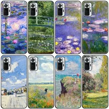Силиконовый чехол для телефона Claude Monet для Xiaomi Redmi Note 11 10 9 8 Pro 11T 10T 10S 9S 8T 9 9A 9C 9T, черный мягкий чехол, чехол Redmi 8