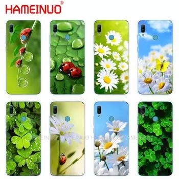 Силиконовый чехол для телефона для huawei Y5 Y6 Y7 Y9 PRO PRIME 2019 Honor 8s 8a 20 LITE PRO 10i view 20 V20 с четырьмя листьями божьей коровки и ромашки honor 20 lite