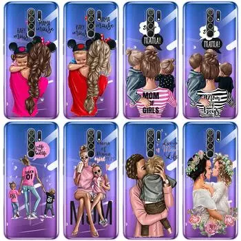 Силиконовый чехол для телефона для мамы и девочки для Xiaomi Redmi Note 10 9 Pro Max 10S 9S 8T 8 8A 9 9A 9C 9T K40 Pro 5G, мягкий чехол Redmi 8