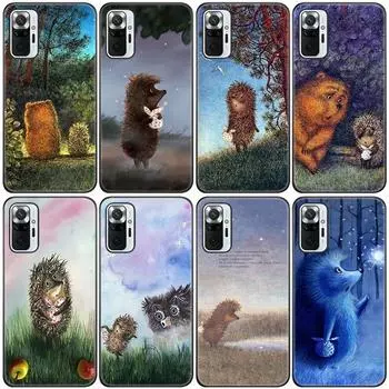 Силиконовый чехол для телефона «Ежик в тумане» для Xiaomi Redmi Note 11 10 9 8 Pro 11T 10T 10S 9S 8T 9 9A 9C 9T, черный чехол, чехол Redmi 8