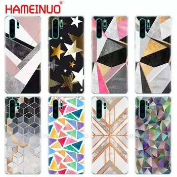 Силиконовый чехол для телефона huawei P30 PRO LITE P SMART 2019 plus p smart Z p20 lite 2019 Marble Line Geometric Graphic P smart 2019