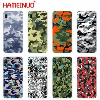 Силиконовый чехол для телефона huawei Y5 Y6 Y7 Y9 PRO PRIME 2019 honor 8s 8a 20 LITE PRO 10i view 20 V20 камуфляжный узор Camo huawei Y7 pro 2019