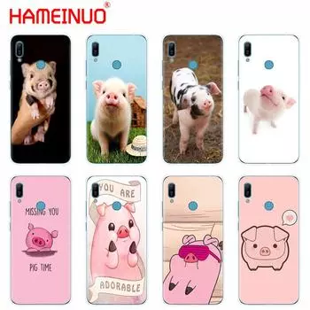 Силиконовый чехол для телефона huawei Y5 Y6 Y7 Y9 PRO PRIME 2019 Honor 8s 8a 20 LITE PRO 10i view 20 V20 забавный милый милый поросенок huawei Y9 prime 2019