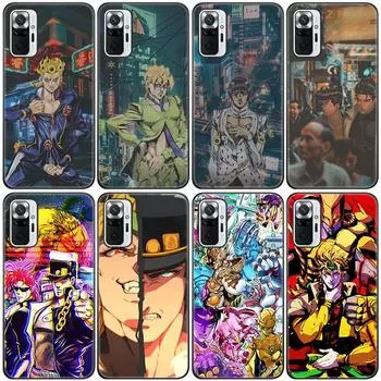 Силиконовый чехол для телефона JoJo Bizarre Adventure для Xiaomi Redmi Note 11 10 9 8 Pro 11T 10T 10S 9S 8T 9 9A 9C 9T, черный чехол Redmi 8