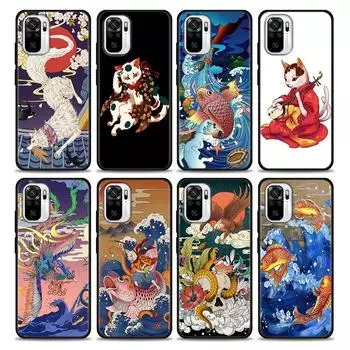 Силиконовый чехол для телефона Myth Legend Art Cat Fox Fish для Xiaomi Redmi Note 9 9T 10 10s 11 11s 11E 8 7 Poco M3 M4 Pro 5G Redmi Note 7