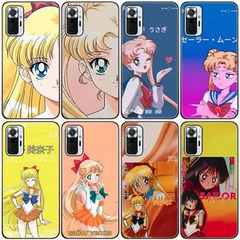 Силиконовый чехол для телефона японского аниме «Луна» с мультяшным котом для Xiaomi Redmi Note 11 10 9 8 Pro 11T 10T 10S 9S 8T 9 9A 9C 9T, черный чехол Redmi 8