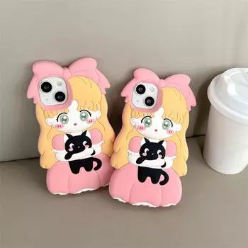 Силиконовый чехол для телефона с 3D-мультяшным пандой, чехол для телефона IPhone, противоударный защитный чехол для женщин и девочек A Panda