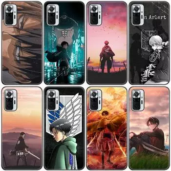 Силиконовый чехол для телефона с аниме «Атака Титанов» для Xiaomi Redmi Note 11 10 9 8 Pro 11T 10T 10S 9S 8T 9 9A 9C 9T, черный мягкий чехол Redmi 9